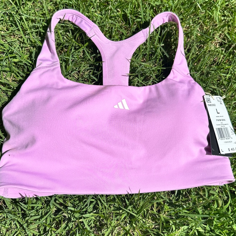 NWT: POWERIMPACT BRA FOR TRAINING - BLISS LILAC - SIZE: LARGE